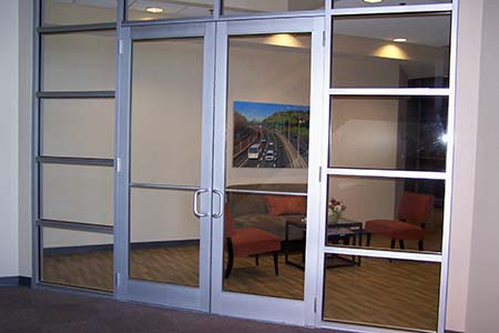 glass entrance